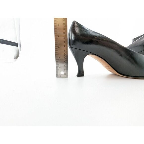 Saks Fifth Avenue Women's Black Pointed Toe Heels Size 10 - Picture 6 of 7